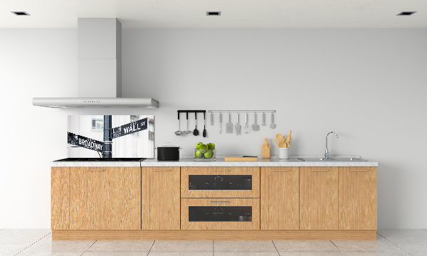 Küchen wandpaneel Wall Street-Schild