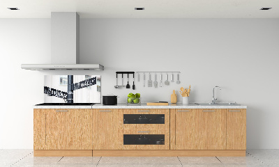 Küchen wandpaneel Wall Street-Schild