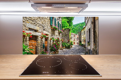 Glasrückwand für die küche Eine charmante Straße