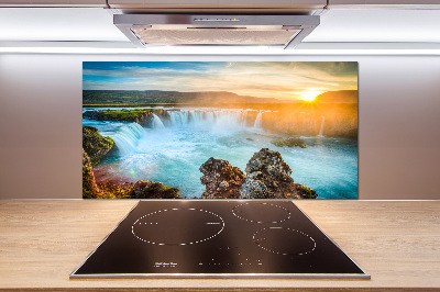 Glasrückwand für die küche Wasserfall