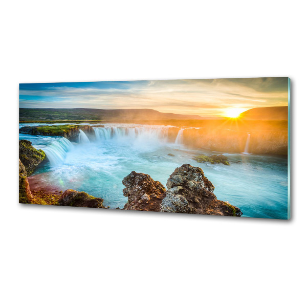 Glasrückwand für die küche Wasserfall