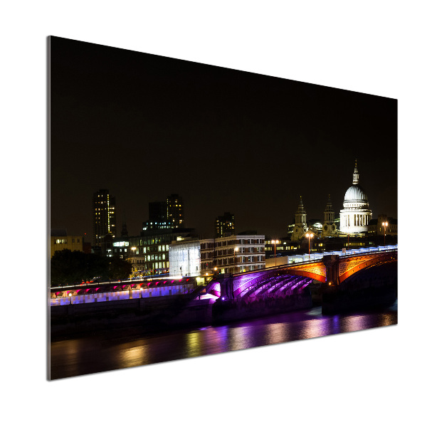 Platte für Küchenrückwand Die Brücke bei Nacht
