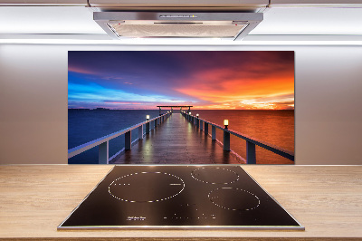 Glasrückwand für die küche Holzbrücke