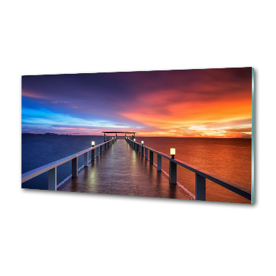 Glasrückwand für die küche Holzbrücke