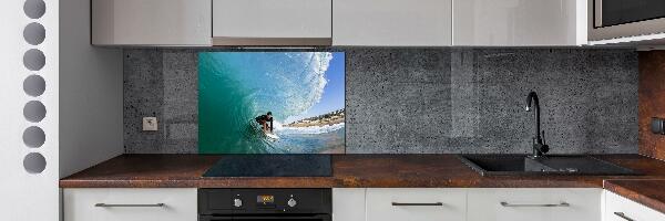 Platte für Küchenrückwand Surfer auf einer Welle