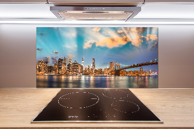 Glasrückwand für die küche Brooklyn Bridge