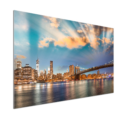 Glasrückwand für die küche Brooklyn Bridge