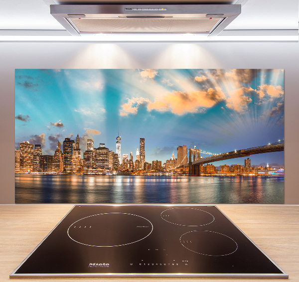 Glasrückwand für die küche Brooklyn Bridge