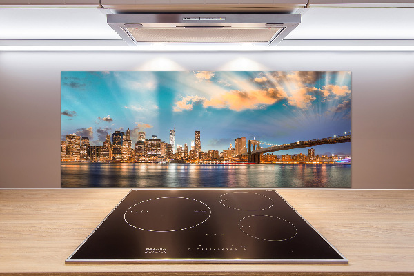 Glasrückwand für die küche Brooklyn Bridge