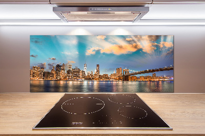 Glasrückwand für die küche Brooklyn Bridge