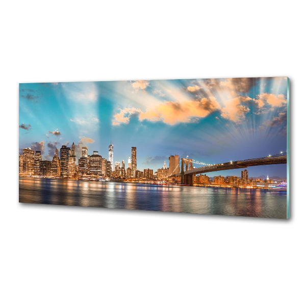 Glasrückwand für die küche Brooklyn Bridge