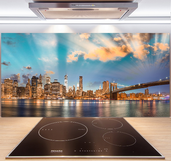 Glasrückwand für die küche Brooklyn Bridge