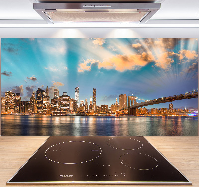 Glasrückwand für die küche Brooklyn Bridge