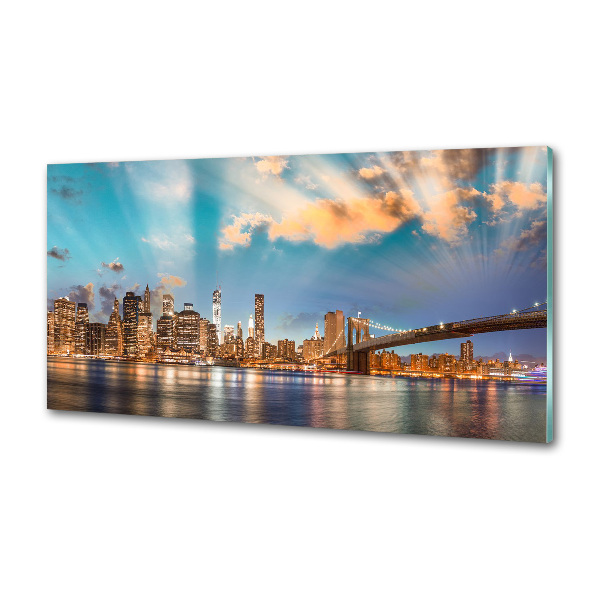 Glasrückwand für die küche Brooklyn Bridge