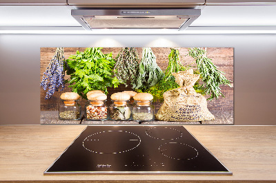 Platte für Küchenrückwand Kräuter an einer Schnur