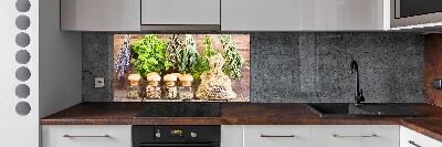 Platte für Küchenrückwand Kräuter an einer Schnur