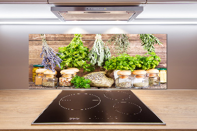 Küchen wandpaneel Kräuter an einer Schnur