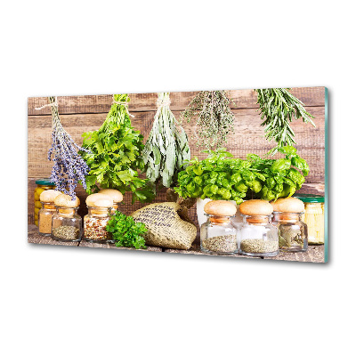 Küchen wandpaneel Kräuter an einer Schnur