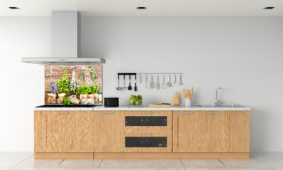 Küchen wandpaneel Kräuter an einer Schnur