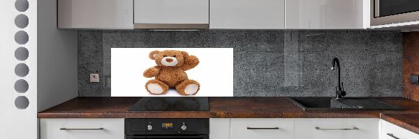 Glasrückwand für die küche Teddybär