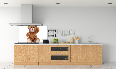 Glasrückwand für die küche Teddybär