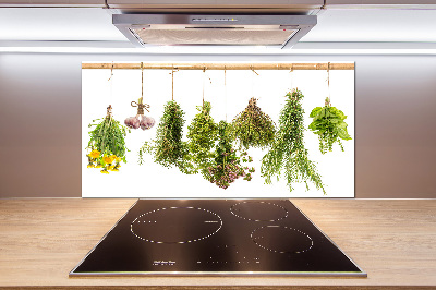 Küchen wandpaneel Kräuter an einer Schnur