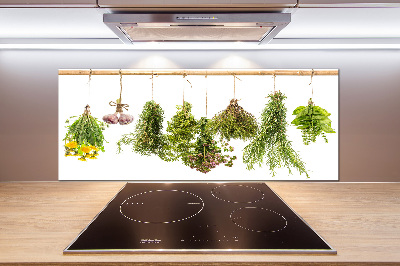 Küchen wandpaneel Kräuter an einer Schnur