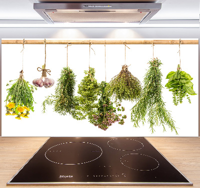 Küchen wandpaneel Kräuter an einer Schnur