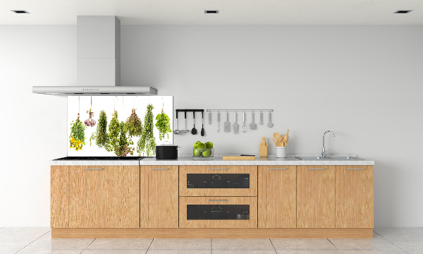 Küchen wandpaneel Kräuter an einer Schnur