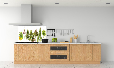 Küchen wandpaneel Kräuter an einer Schnur