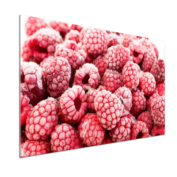 Glasrückwand für die küche Gefrorene Himbeeren