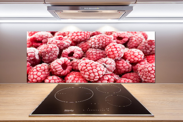 Glasrückwand für die küche Gefrorene Himbeeren