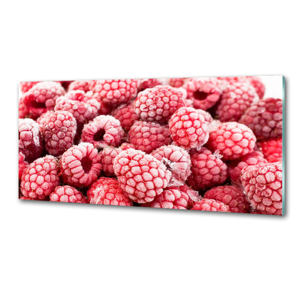Glasrückwand für die küche Gefrorene Himbeeren