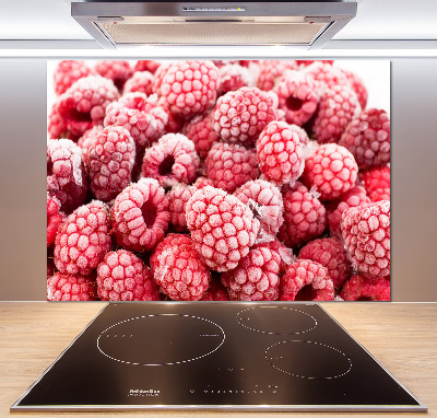 Glasrückwand für die küche Gefrorene Himbeeren