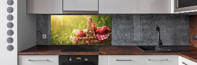 Platte für Küchenrückwand Äpfel im Korb