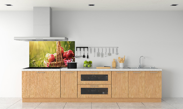 Platte für Küchenrückwand Äpfel im Korb