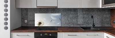 Glasrückwand für die küche Löwenzahn