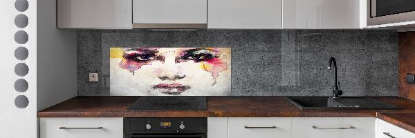 Platte für Küchenrückwand Porträt einer Frau