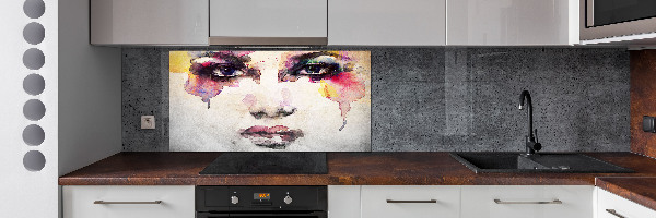 Platte für Küchenrückwand Porträt einer Frau