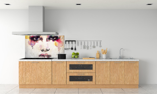 Platte für Küchenrückwand Porträt einer Frau