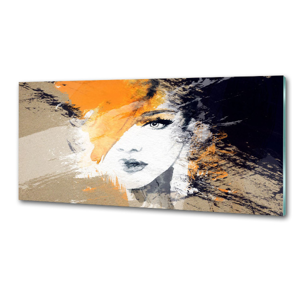 Küchen wandpaneel Porträt einer Frau