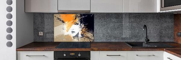 Küchen wandpaneel Porträt einer Frau