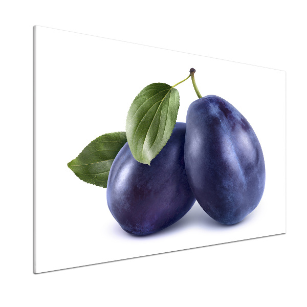 Glasrückwand für die küche Pflaumen