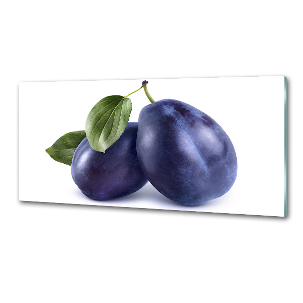 Glasrückwand für die küche Pflaumen