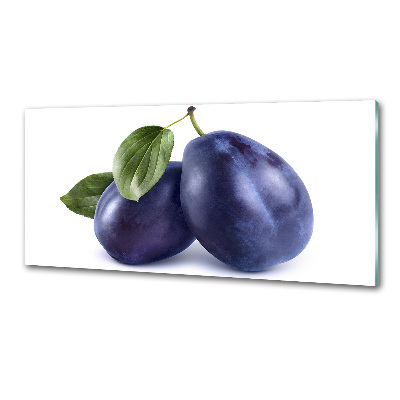 Glasrückwand für die küche Pflaumen