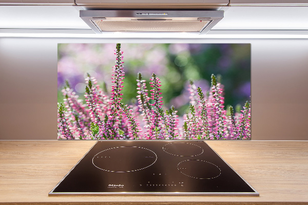 Glasrückwand für die küche Heidekrautblüten