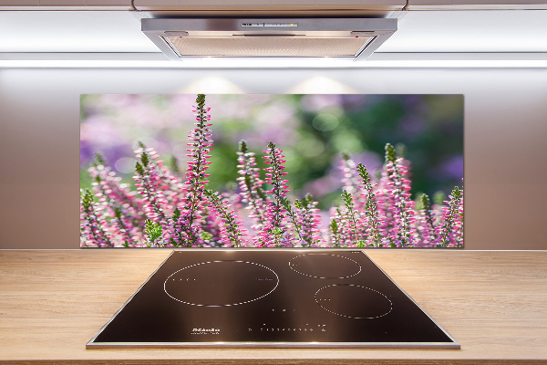 Glasrückwand für die küche Heidekrautblüten