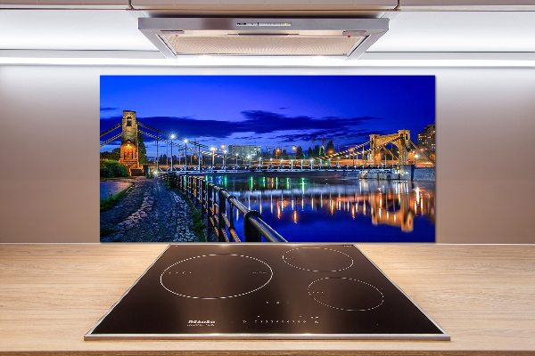 Platte für Küchenrückwand Breslau bei Nacht