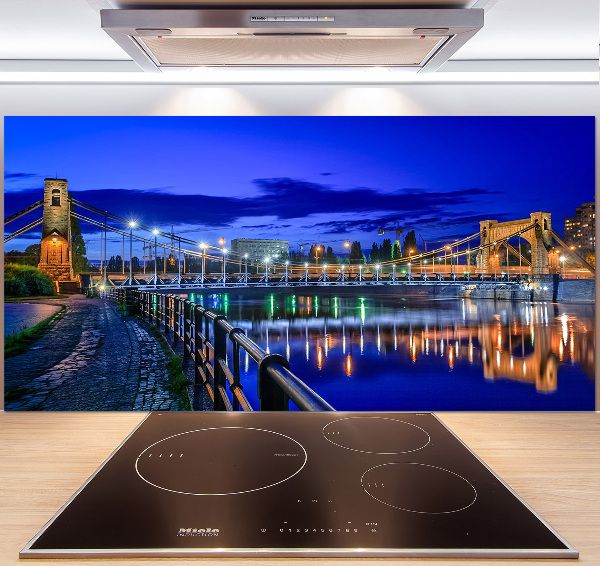 Platte für Küchenrückwand Breslau bei Nacht