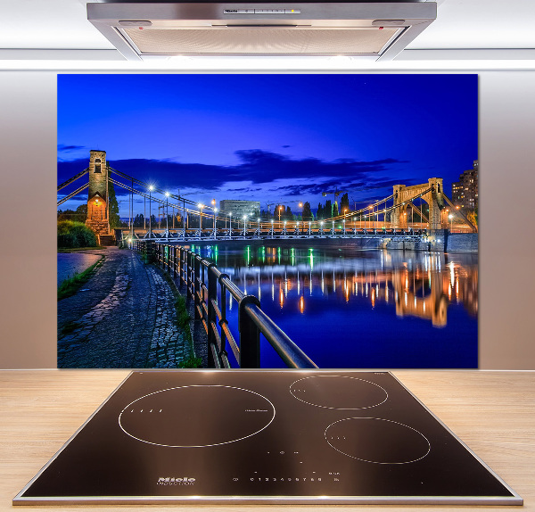 Platte für Küchenrückwand Breslau bei Nacht